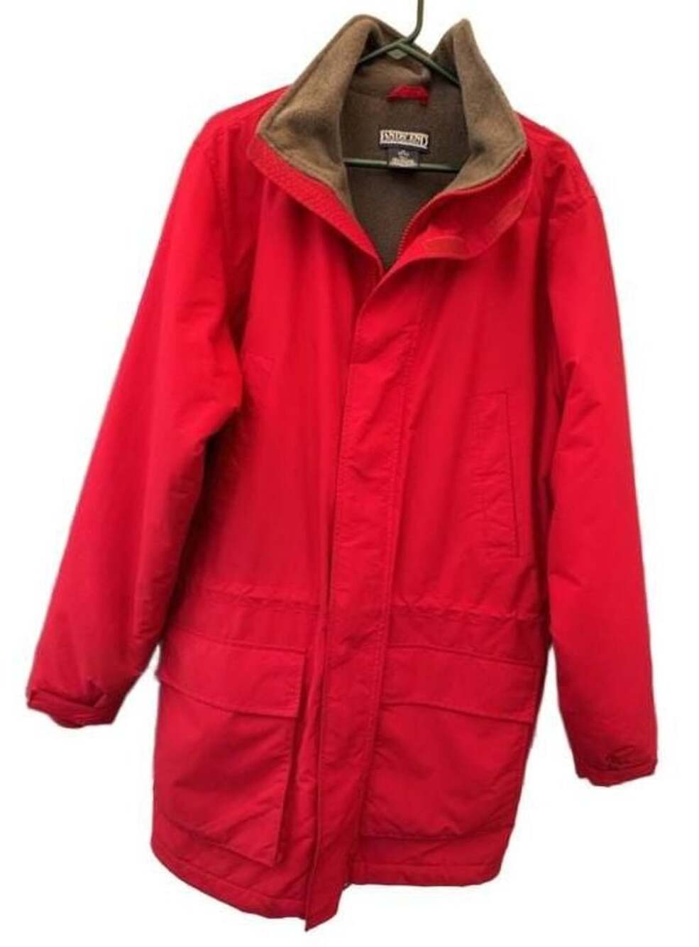 Lands End Fleece Lined Parka Size M 38-40 Tall Red